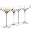 Opulent Angled Coupe Glasses, Set of 4 - Sister.ly Drinkware