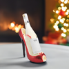 High Heel Red Glitter Wine Bottle Holder