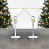 Rhinestone Studded Martini Glasses (Gold) - Sister.ly Drinkware